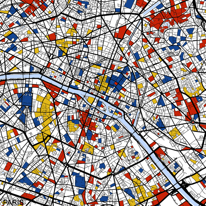 Paris by Mondrian Maps