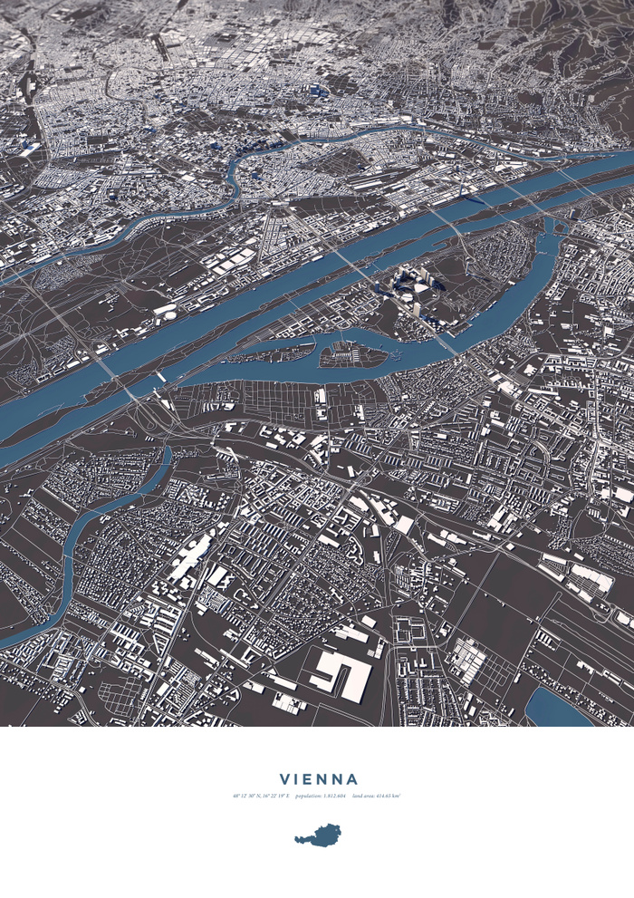 Vienna City Map by Maptastix